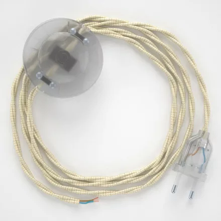 Creative Cables kapcsoló Bekötési talapzat, TM00 Ivory Rayon 3 m. Válassza ki a CATPTR003