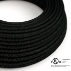 Creative Cables textil lámpakábel Kerek elektromos kábel 150 láb (45,72 m) tekercs RL04 csillogó CBA3RL04 fekete