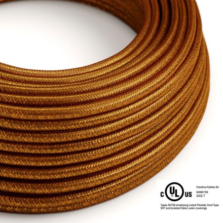 Creative Cables textil lámpakábel Kerek elektromos kábel 150 láb (45,72 m) tekercs RL22 csillogó CBA3RL22 réz