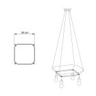 Creative Cables design lámpa Négyszögletes ketrec CGQ34BIA