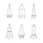 Creative Cables design lámpa Cage Circle CGR40TRA