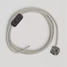 Creative Cables lámpakábel Lámpa vezetéke fehér fonott kábellel, 1,80 m CINNTN01