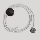 Creative Cables textil lámpakábel Lámpa vezetéke fehér pamut kábellel, 3 m CINPRC01