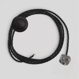   Creative Cables lámpakábel Kábelezés fekete fonott kábellel 3 m CINPTC04