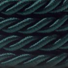 XL elektromos kábel, elektromos kábel 3x0,75. Fényes sötétzöld szövetborítás. Átmérő 16mm.