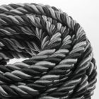 2XL elektromos kábel, elektromos kábel 3x0,75. Világos szövet borítja Orleans-t. Átmérő 24mm.