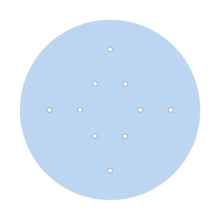 Creative Cables mennyezeti rózsa 400 mm átmérőjű, előre fúrt panel a Rose-One rendszerhez CVFR4010F114