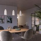 Creative Cables lámpatest Kerámia lámpaernyő Bottle, Materia kollekció EKBOBIAN fehér