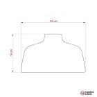 Creative Cables lámpatest Kerámia lámpaernyő Cup, Materia kollekció EKSTAVN kék