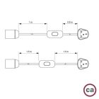 Creative Cables lámpatest SnakeBis Twisted lámpaernyőhöz FIN142INPBTF30TM08