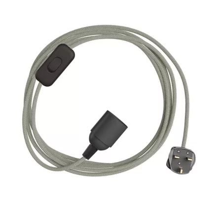 Creative Cables textil lámpakábel SnakeBis Zig-Zag FIN142INPNLI30RD74