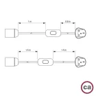 Creative Cables lámpatest SnakeBis Twisted lámpaernyőhöz FIN142INPNTF18TM09