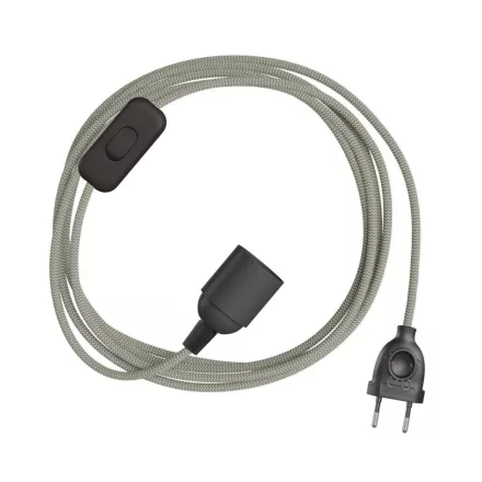 Creative Cables textil lámpakábel SnakeBis Zig-Zag FIN142PNLI18RD74