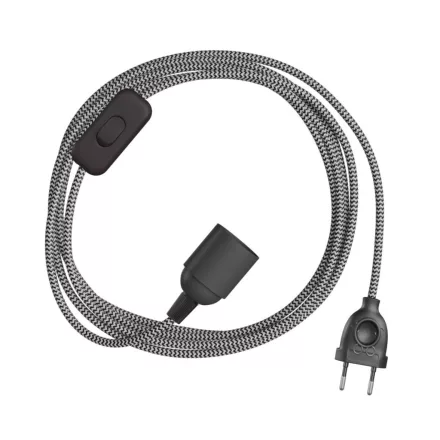 Creative Cables textil lámpakábel SnakeBis Zig-Zag FIN142PNLI18RZ04