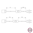 Creative Cables textil lámpakábel SnakeBis Twisted – Kábelezés lámpafoglalattal és sodrott textilkábelekkel FIN142PNLI18TC23