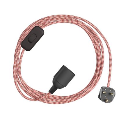 Creative Cables textil lámpakábel SnakeBis Zig-Zag FIN272INPNLI30RZ09