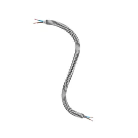   Creative Cables design lámpa Creative Flex rugalmas cső, fekete-fehér RZ04 szövet borítással FLEX30RZ04