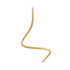   Creative Cables design lámpa Creative Flex rugalmas cső mustár színű RM79 textil béléssel FLEX60RM79