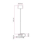 Creative Cables állólámpa MAG-Y állólámpa kerek fém talppal és Athena árnyékolóval