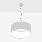 Creative Cables design lámpa Cilindro szövet függőlámpa, kicsi –