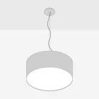 Creative Cables design lámpa Cilindro szövet függőlámpa, kicsi –