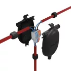 Creative Cables kültéri lámpa EIVA-3, 3-utas kültéri IP65 bepattintható csatlakozó a Modulair rendszerhez fekete