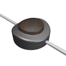  Creative Cables kapcsoló Beépített egypólusú lábkapcsoló Creative Switch szatén titán INTPEDMTISLEG