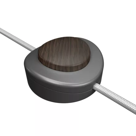 Creative Cables kapcsoló Beépített egypólusú lábkapcsoló Creative Switch szatén titán INTPEDMTISLEG