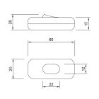Creative Cables kapcsoló Beépített egypólusú kapcsoló Creative Switch csiszolt titán INTRFMTISNER