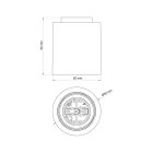 Creative Cables fali lámpa E27 fali vagy mennyezeti lámpatartó IP44-E27-1-B