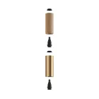 Creative Cables spotlámpa Tub-E14, fa és fém cső spotlámpához, E14 kettős gyűrűs lámpafoglalattal K2SPOTLME14OTS01 bronz