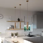 Creative Cables spotlámpa Tub-E14, fa és fém cső spotlámpához, E14 kettős gyűrűs lámpafoglalattal K2SPOTLME14OTS01 bronz