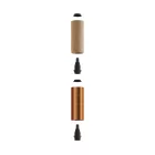 Creative Cables spotlámpa Tub-E14, fa és fém cső spotlámpához, E14 kettős gyűrűs lámpafoglalattal K2SPOTLME14RAS01 réz
