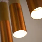 Creative Cables spotlámpa Tub-E14, fa és fém cső spotlámpához, E14 kettős gyűrűs lámpafoglalattal K2SPOTLME14RAS01 réz