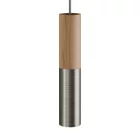 Creative Cables spotlámpa Tub-E14, fa és fém cső spotlámpához, E14 kettős gyűrűs lámpafoglalattal K2SPOTLME14TIS01