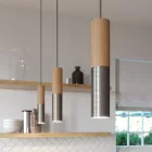 Creative Cables spotlámpa Tub-E14, fa és fém cső spotlámpához, E14 kettős gyűrűs lámpafoglalattal K2SPOTLME14TIS01