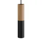 Creative Cables spotlámpa Tub-E14, fa és fém cső spotlámpához, E14 kettős gyűrűs lámpafoglalattal K2SPOTLME14VN01 fekete