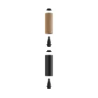Creative Cables spotlámpa Tub-E14, fa és fém cső spotlámpához, E14 kettős gyűrűs lámpafoglalattal K2SPOTLME14VN01 fekete