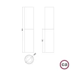 Creative Cables spotlámpa Tub-E14, fa és fém cső spotlámpához, E14 kettős gyűrűs lámpafoglalattal K2SPOTLME14VN01 fekete