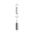 Creative Cables spotlámpa Tub-E14, dupla fémcső spotlámpa, dupla E-14 lámpafoglalattal K2SPOTME14VBOTIS fehér
