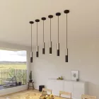 Creative Cables spotlámpa Tub-E14, dupla fémcső spotlámpa, dupla E-14 lámpafoglalattal K2SPOTME14VNTIS fekete