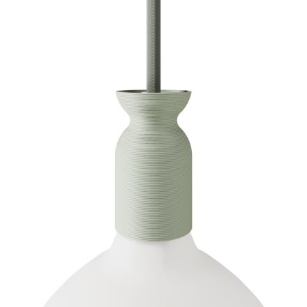 Creative Cables foglalat E27 lámpafoglalat-készlet újrahasznosított műanyagból, 3D nyomtatással KB3D27CVERDE