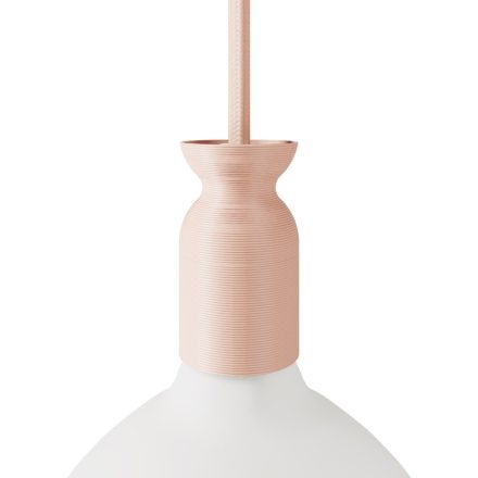 Creative Cables foglalat E27 lámpafoglalat-készlet újrahasznosított műanyagból, 3D nyomtatással KB3D27ROSA