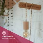 Fa E27 lámpatartó készlet