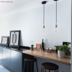 Fa E27 lámpatartó készlet