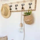 Fa lámpatartó E27 Kit rejtett kábelbilincssel