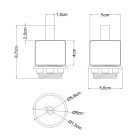 Creative Cables lámpatest Fa E27 hengeres menetes lámpafoglalat készlet kábelbilinccsel lámpaernyőhöz KBL3110
