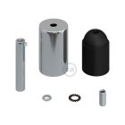 Hengeres fém E27 lámpatartó készlet 7 cm-es kábelbilincssel