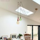 Hengeres fém E27 lámpatartó készlet 7 cm-es kábelbilincssel