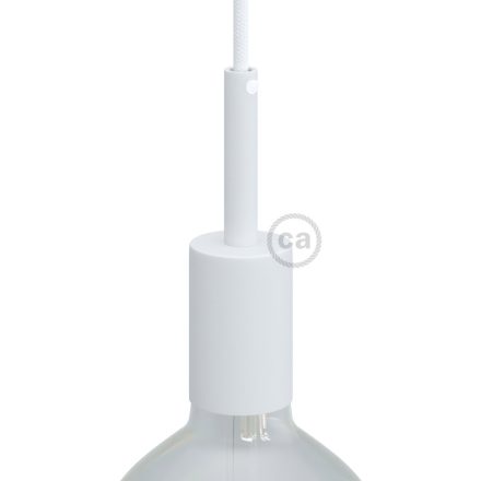 Hengeres fém E27 KBM4011VBOTERM4 lámpatartó készlet 7 cm-es kábelbilincssel